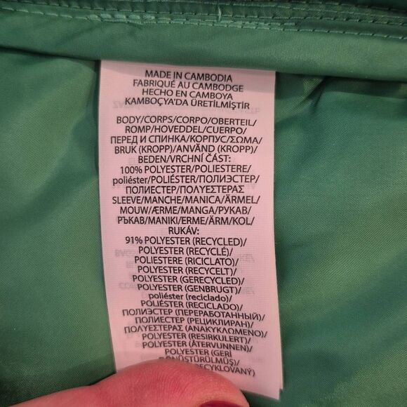 Ralph Lauren RLX Quilted Panel 1/4 Zip Hybrid Jacket Women's L Green - Picture 6 of 7